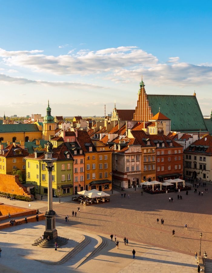 Aerial View of the Old City in Warsaw